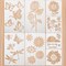 8 Pieces Sunflower Butterflies Painting Stencils Flower Butterfly Stencil Kit